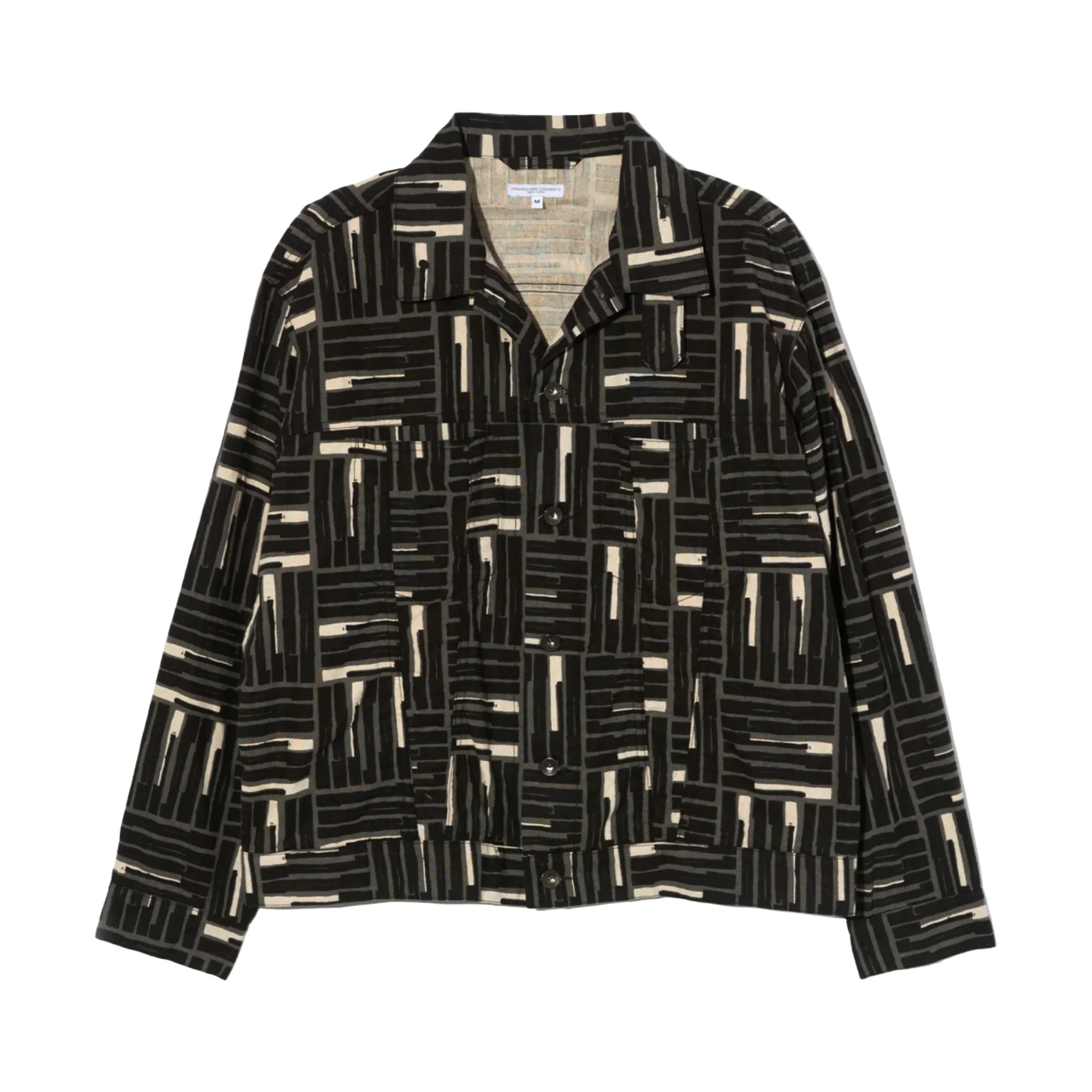 Engineered Garments Type 5 Jean Jacket Black Tile Print Canvas
